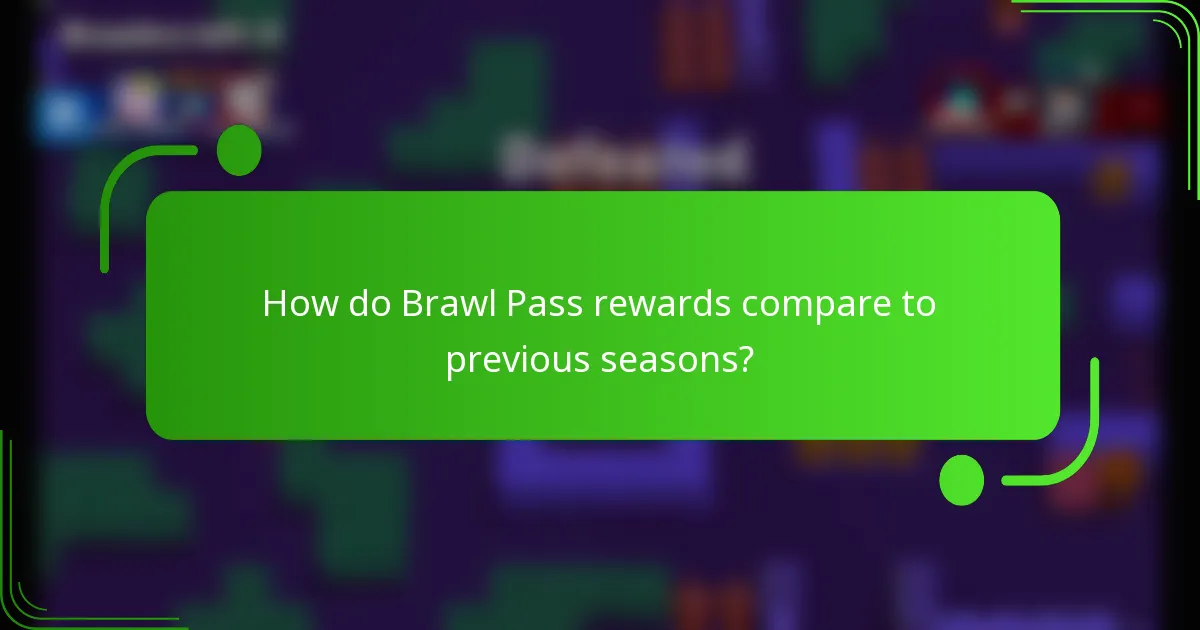 How do Brawl Pass rewards compare to previous seasons?