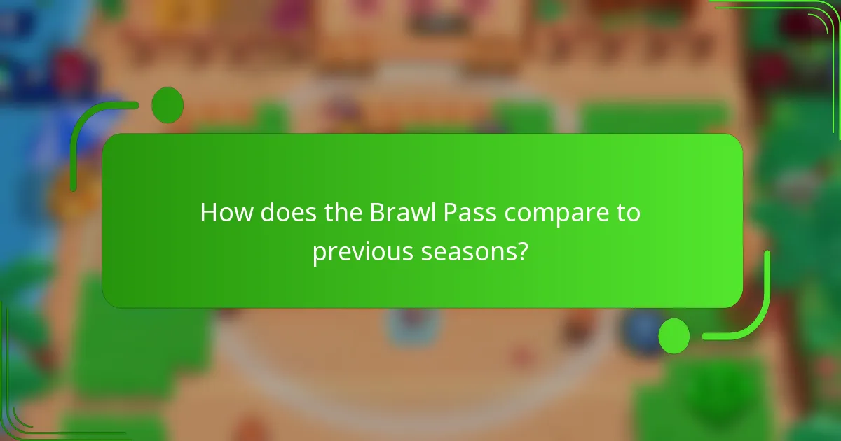 How does the Brawl Pass compare to previous seasons?