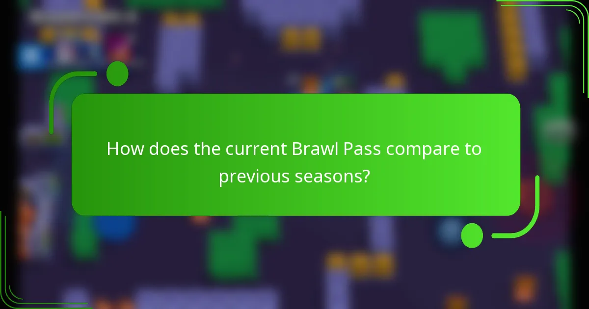 How does the current Brawl Pass compare to previous seasons?